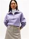 CLASSIC SCRIPT FLEECE HALF-ZIP lavender ash