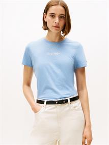 CLASSIC SCRIPT REG SS TEE brisk blue heather