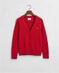 Classic Strickjacke aus Baumwolle ruby red