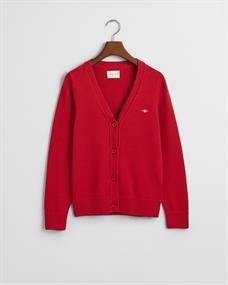 Classic Strickjacke aus Baumwolle ruby red