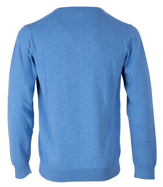 Classic V-Neck Pullover blue melange