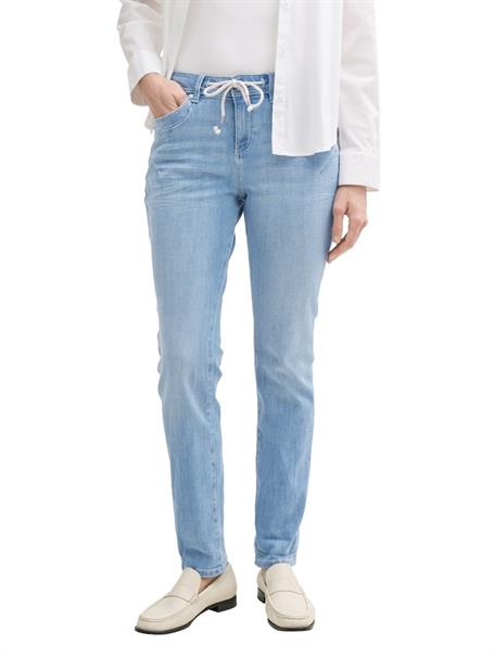 clean bleached blue denim