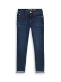 clean dark stone blue denim