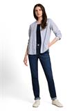 clean dark stone blue denim