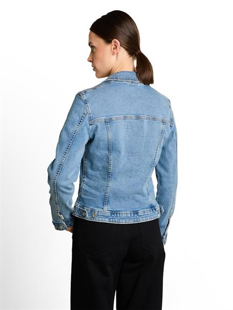 clean light stone blue denim