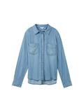 clean mid stone blue denim