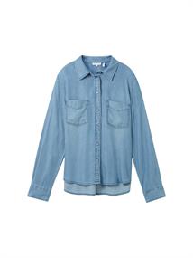 clean mid stone blue denim