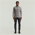 Clean slim shirt l\s sun faded graphite grey