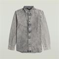 Clean slim shirt l\s sun faded graphite grey