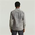 Clean slim shirt l\s sun faded graphite grey