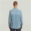 Clean slim shirt l\s sun faded pacific blue
