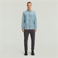 Clean slim shirt l\s sun faded pacific blue