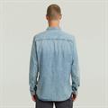 Clean slim shirt l\s sun faded pacific blue