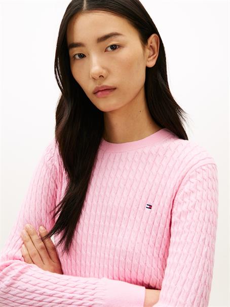 CO CABLE FINE GG C-NK LS SWEATER classic pink