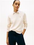 CO CABLE FINE GG C-NK LS SWEATER heather ivory petal