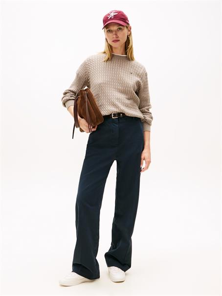 CO CABLE FINE GG C-NK LS SWT heathered taupe