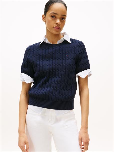 CO CABLE MID GG S/S C-NK SWT dark night navy