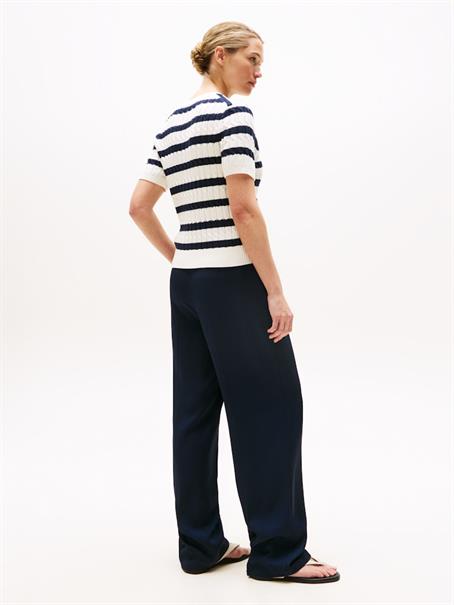 CO CABLE MID GG S/S C-NK SWT ivory silk-dark night navy stp
