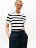 CO CABLE MID GG S/S C-NK SWT ivory silk-dark night navy stp