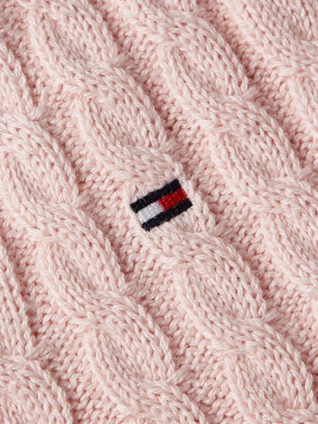CO CABLE V-NK SWEATER whimsy pink