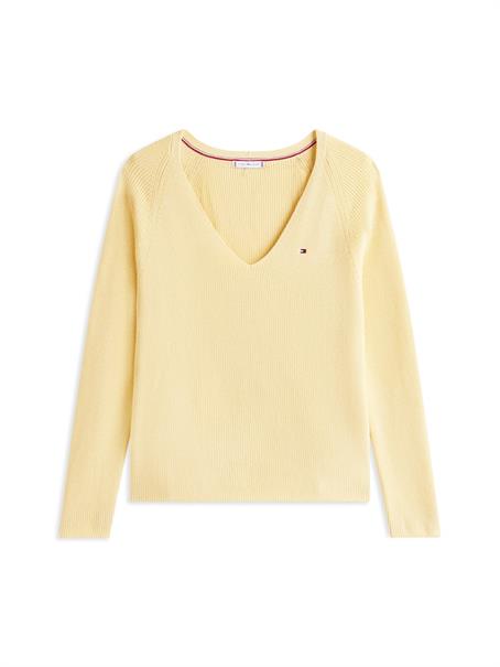 CO CARDI FINE GG LS V-NK SWT zesty yellow