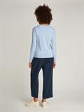 CO JERSEY STITCH V-NK SWEATER breezy blue