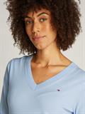 CO JERSEY STITCH V-NK SWEATER breezy blue