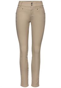 Coated Slim Fit Hose dark morn beige