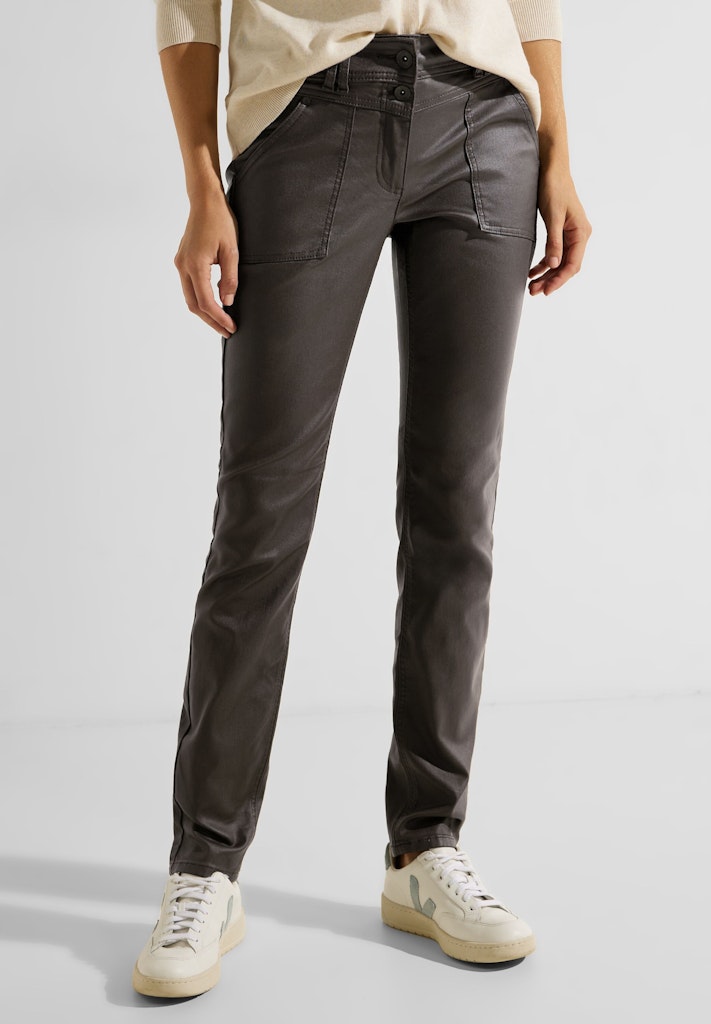 Hose Damen Hose Fit bequem chocolate Coating torte Slim kaufen Cecil online bei