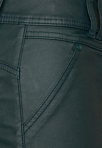Coating Slim Fit Hose dark ocean green