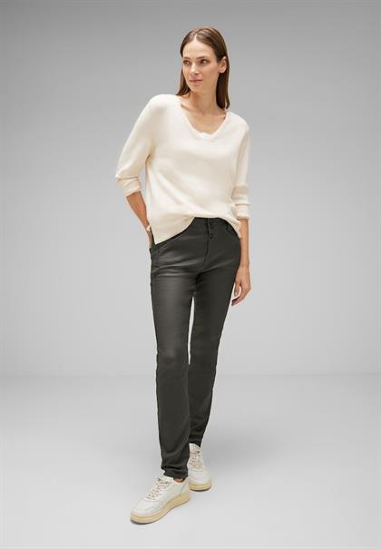 Coating Slim Fit Hose woods green