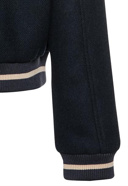 Collegejacke aus einem Wollmix night blue