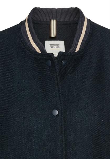 Collegejacke aus einem Wollmix night blue