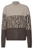 Color-Block Jacquard Sweater dark nomad brown mel.