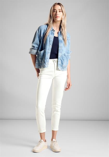 Color Slim Fit Jeans off white washed