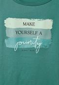 Colorblock Partprint Shirt lagoon green
