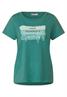 Colorblock Partprint Shirt lagoon green