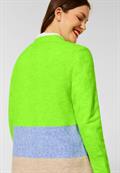 Colorblock Strickjacke shiny apple green