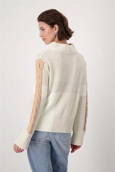 Colorblocking-Pullover sandshell