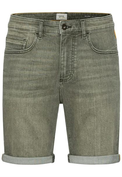 Colour Denim Shorts Slim Fit khaki