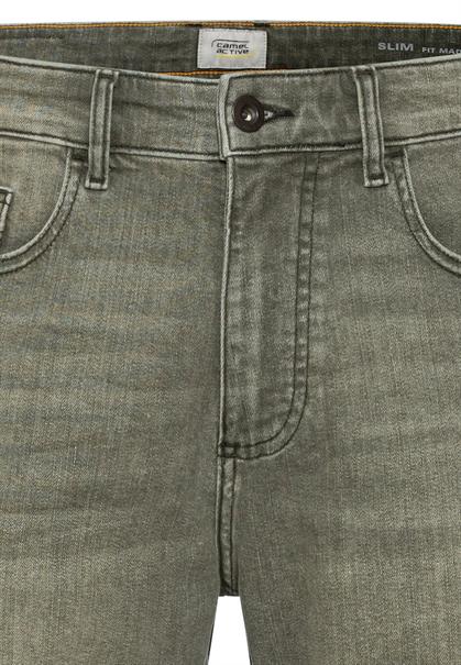 Colour Denim Shorts Slim Fit khaki