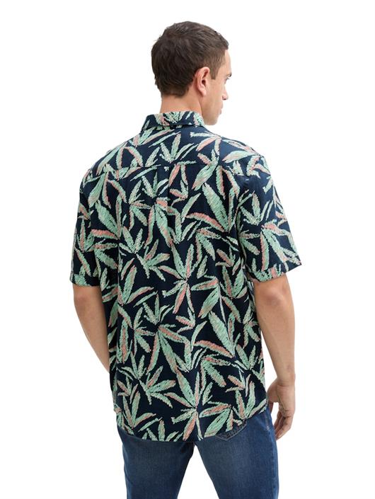 comfort-fit-hemd-mit-palmen-print-navy-multi-leaf-design