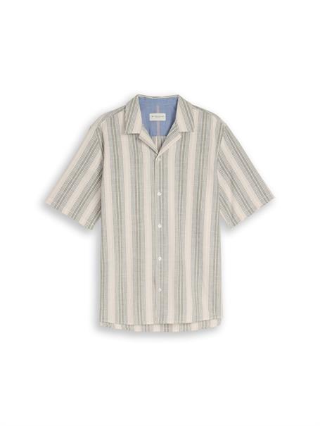 Comfort Fit Kurzarmhemd mit Streifen olive multicolor stripe