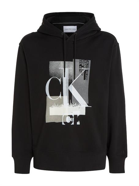 CONNECTED LAYER LANDSCAPE HOODIE ck black