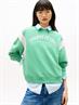 Contrast Logo Embroidery Boxy Sweatshirt tropical tide