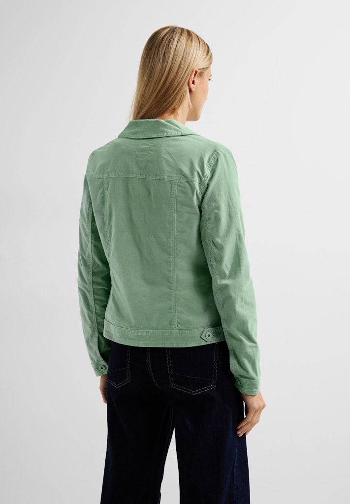 Cecil Damen Jacke kurz Coole Feincord Jacke clear sage green bequem online  kaufen bei