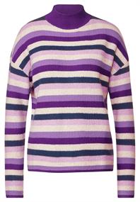 Cooler Streifenpullover deep pure lilac