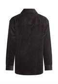 Cord-Bluse aus reiner Baumwolle caviar