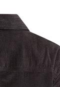 Cord-Bluse aus reiner Baumwolle caviar