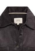 Cord-Bluse aus reiner Baumwolle caviar